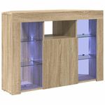 Casa si Gradina - Mobilier - Comode si corpuri - Comode - Sifonier LED pentru TV coltar Stejar Sonoma 102 x 40 x 68 cm - Infinity.ro