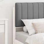 Casa si Gradina - Mobilier - Paturi si accesorii - Paturi - Cadru de pat cu tablie tapitata Gri deschis 80 x 200 cm - Infinity.ro