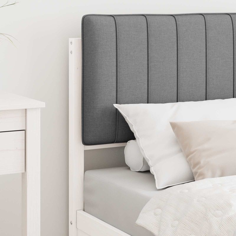 Casa si Gradina - Mobilier - Paturi si accesorii - Paturi - Cadru de pat cu tablie tapitata Gri deschis 80 x 200 cm - Infinity.ro