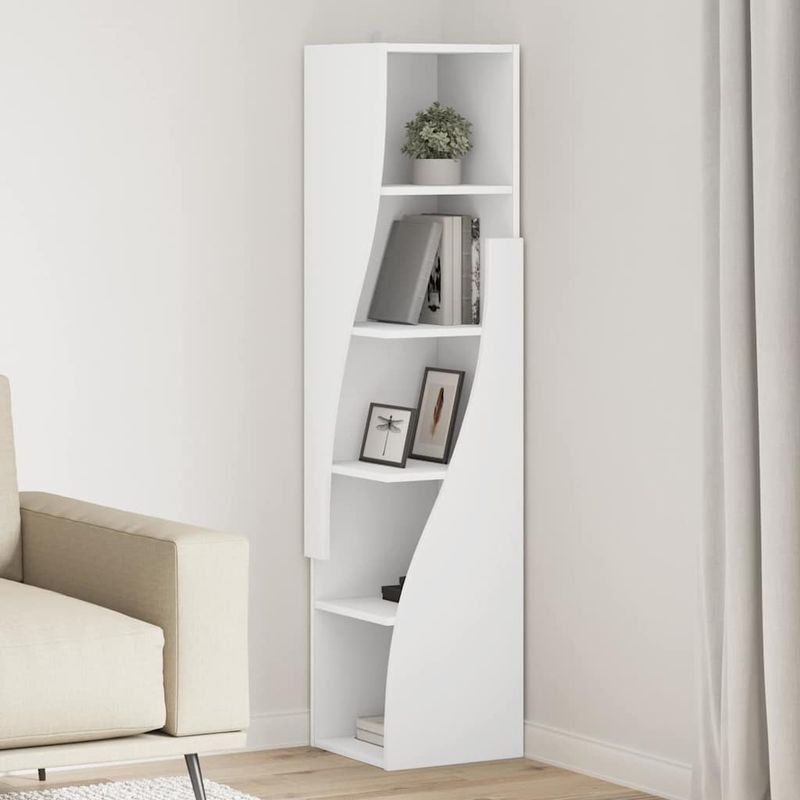 Casa si Gradina - Mobilier - Dulapuri si sifoniere - Dulapuri - Dulap de colt Alb 32x32x140cm Lemn compozit - Infinity.ro