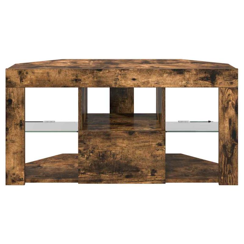 Casa si Gradina - Mobilier - Comode si corpuri - Comode - Sifonier LED pentru TV coltar Stejar fumuriu 105 x 40 x 50 cm - Infinity.ro