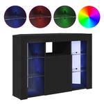 Casa si Gradina - Mobilier - Comode si corpuri - Comode - Sifonier LED pentru TV coltar Pe perete Negru 101 x 40 x 68 cm - Infinity.ro