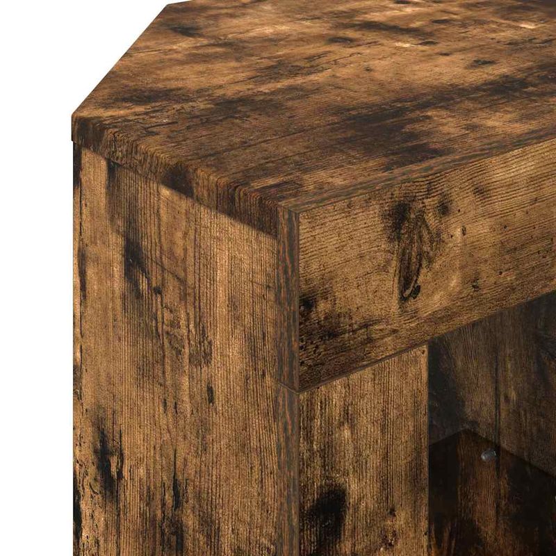 Casa si Gradina - Mobilier - Comode si corpuri - Comode - Sifonier LED pentru TV coltar Stejar fumuriu 105 x 40 x 50 cm - Infinity.ro