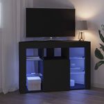 Casa si Gradina - Mobilier - Comode si corpuri - Comode - Sifonier LED pentru TV coltar Pe perete Negru 101 x 40 x 68 cm - Infinity.ro