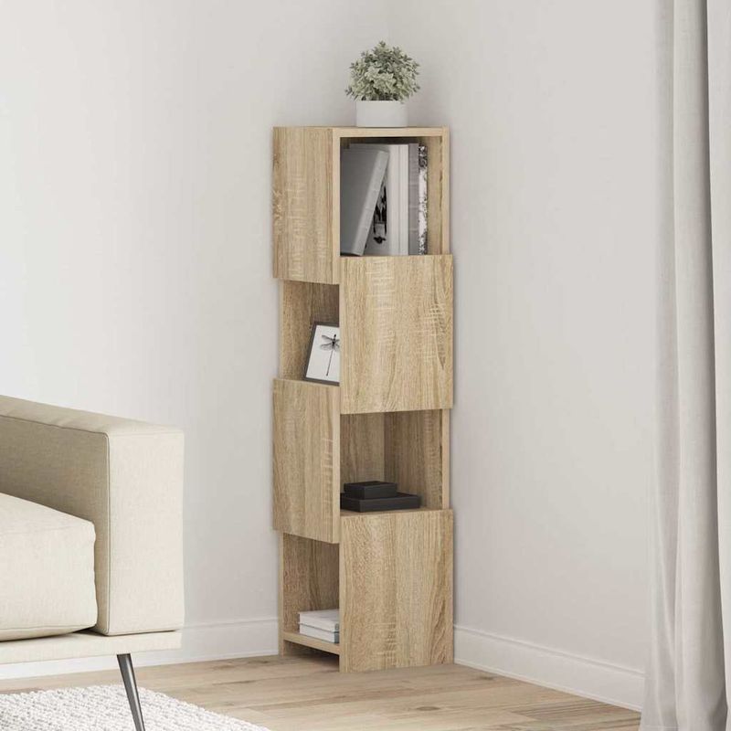 Casa si Gradina - Mobilier - Dulapuri si sifoniere - Dulapuri - Dulap de colt Alb 25,5x25x102cm Lemn compozit - Infinity.ro