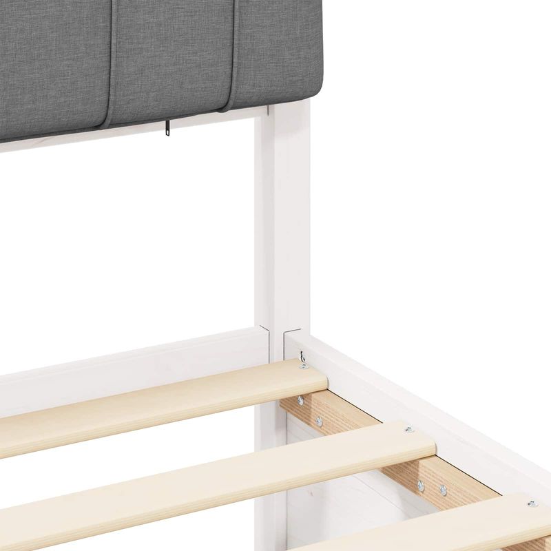 Casa si Gradina - Mobilier - Paturi si accesorii - Paturi - Cadru de pat cu tablie tapitata Gri deschis 80 x 200 cm - Infinity.ro