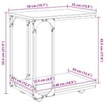 Casa si Gradina - Mobilier - Mese si birouri - Mese living - Masa laterala Lemn vechi 50 x 35 x 55.5 cm Lemn compozit - Infinity.ro