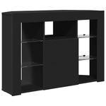 Casa si Gradina - Mobilier - Comode si corpuri - Comode - Sifonier LED pentru TV coltar Pe perete Negru 101 x 40 x 68 cm - Infinity.ro