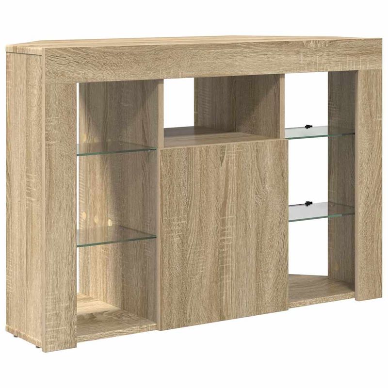 Casa si Gradina - Mobilier - Comode si corpuri - Comode - Sifonier LED pentru TV coltar Stejar Sonoma 102 x 40 x 68 cm - Infinity.ro