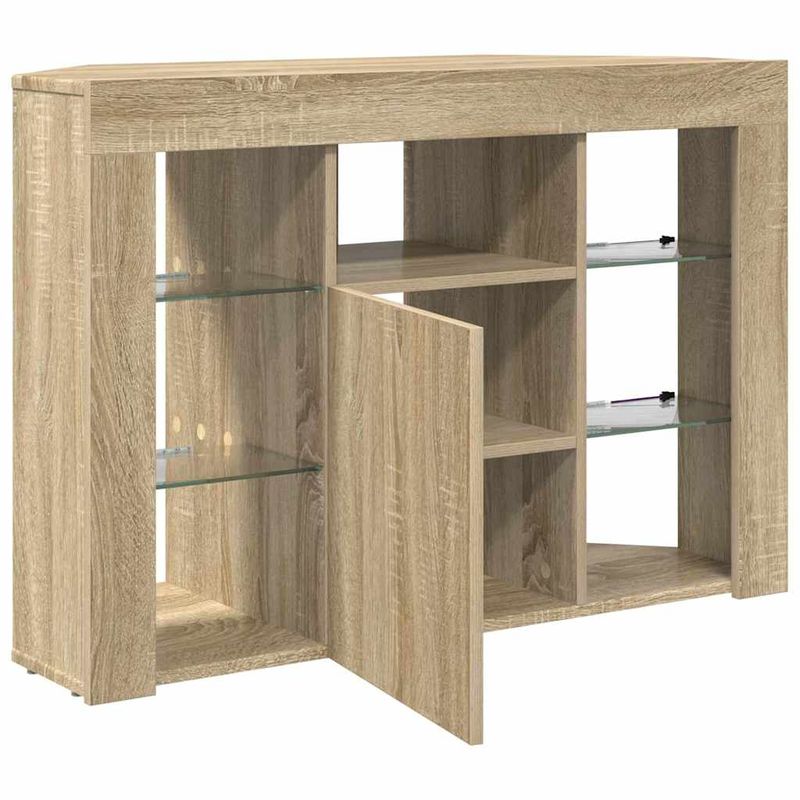Casa si Gradina - Mobilier - Comode si corpuri - Comode - Sifonier LED pentru TV coltar Stejar Sonoma 102 x 40 x 68 cm - Infinity.ro