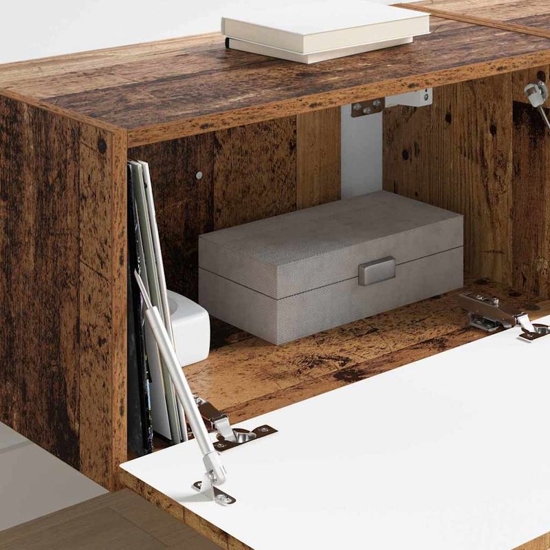 Casa si Gradina - Mobilier - Comode si corpuri - Comode - Dulap TV de perete Pe perete 2 pcs Lemn Vechi 60 x 31 x 29.5 cm - Infinity.ro