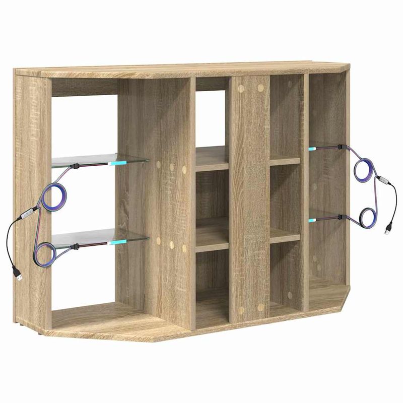Casa si Gradina - Mobilier - Comode si corpuri - Comode - Sifonier LED pentru TV coltar Stejar Sonoma 102 x 40 x 68 cm - Infinity.ro