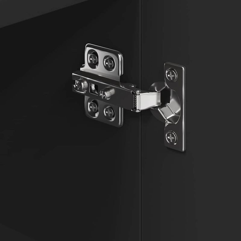 Casa si Gradina - Mobilier - Comode si corpuri - Comode - Sifonier LED pentru TV coltar Pe perete Negru 101 x 40 x 68 cm - Infinity.ro