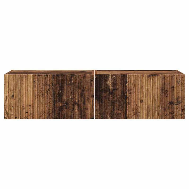 Casa si Gradina - Mobilier - Comode si corpuri - Comode - Dulap TV de perete Pe perete 2 pcs Lemn Vechi 60 x 31 x 29.5 cm - Infinity.ro