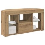 Casa si Gradina - Mobilier - Comode si corpuri - Comode - Sifonier LED pentru TV coltar Stejar Artizanal 108 x 40 x 50 cm - Infinity.ro