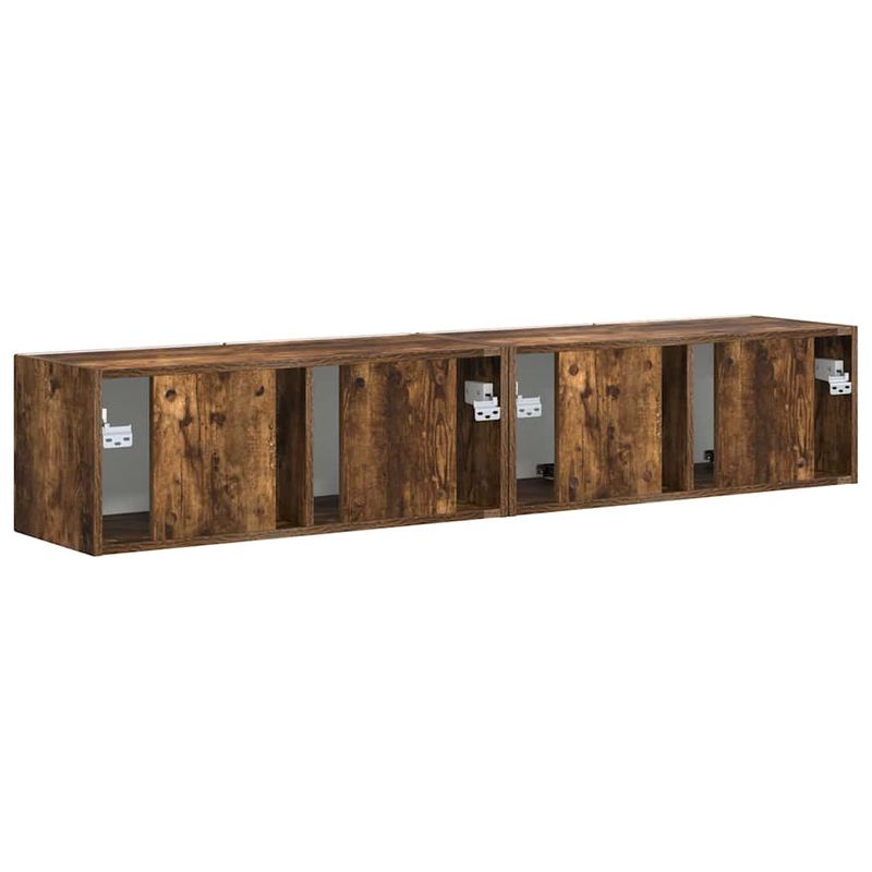 Casa si Gradina - Mobilier - Comode si corpuri - Comode - Dulap TV de perete 2 pcs Stejar fumuriu 60 x 31 x 29.5 cm - Infinity.ro