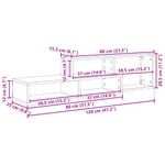 Casa si Gradina - Mobilier - Comode si corpuri - Comode - SuportTVdeperete 120x25x28,5cm Lemn compozit - Infinity.ro