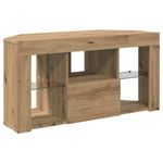 Casa si Gradina - Mobilier - Comode si corpuri - Comode - Sifonier LED pentru TV coltar Stejar Artizanal 108 x 40 x 50 cm - Infinity.ro