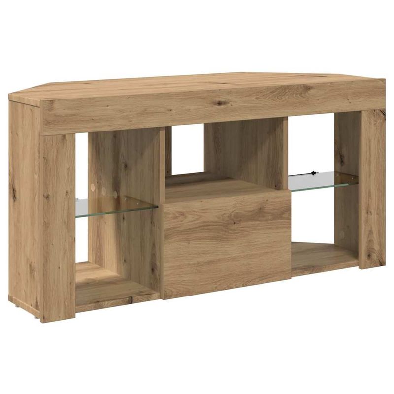 Casa si Gradina - Mobilier - Comode si corpuri - Comode - Sifonier LED pentru TV coltar Stejar Artizanal 108 x 40 x 50 cm - Infinity.ro