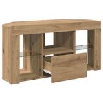 Casa si Gradina - Mobilier - Comode si corpuri - Comode - Sifonier LED pentru TV coltar Stejar Artizanal 108 x 40 x 50 cm - Infinity.ro