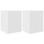 Casa si Gradina - Mobilier - Comode si corpuri - Comode - Dulap TV de perete Pe perete 2 pcs Alb Lucios 30 x 31 x 40 cm - Infinity.ro