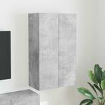 Casa si Gradina - Mobilier - Comode si corpuri - Comode - Dulap TV de perete Pe perete Gri din beton 59,5 x 31 x 100 cm - Infinity.ro