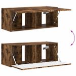Casa si Gradina - Mobilier - Comode si corpuri - Comode - Dulap TV de perete 2 pcs Stejar fumuriu 60 x 31 x 29.5 cm - Infinity.ro