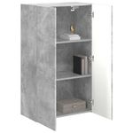 Casa si Gradina - Mobilier - Comode si corpuri - Comode - Dulap TV de perete Pe perete Gri din beton 59,5 x 31 x 100 cm - Infinity.ro