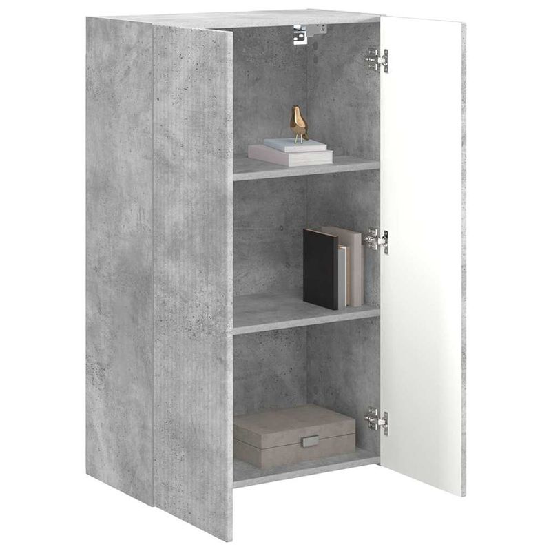 Casa si Gradina - Mobilier - Comode si corpuri - Comode - Dulap TV de perete Pe perete Gri din beton 59,5 x 31 x 100 cm - Infinity.ro