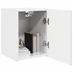 Casa si Gradina - Mobilier - Comode si corpuri - Comode - Dulap TV de perete Pe perete 2 pcs Alb Lucios 30 x 31 x 40 cm - Infinity.ro
