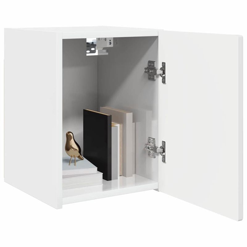 Casa si Gradina - Mobilier - Comode si corpuri - Comode - Dulap TV de perete Pe perete 2 pcs Alb Lucios 30 x 31 x 40 cm - Infinity.ro