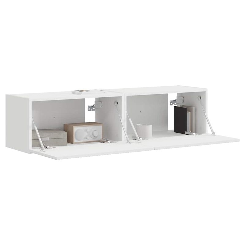 Casa si Gradina - Mobilier - Comode si corpuri - Comode - Dulap TV de perete 2 pcs Alb 60 x 31 x 29.5 cm Lemn compozit - Infinity.ro