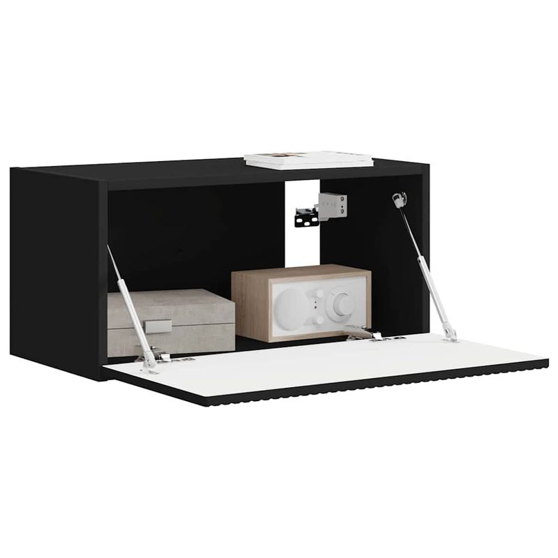 Casa si Gradina - Mobilier - Comode si corpuri - Comode - Dulap TV de perete Negru 60 x 31 x 29.5 cm Lemn compozit - Infinity.ro