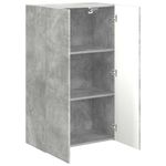 Casa si Gradina - Mobilier - Comode si corpuri - Comode - Dulap TV de perete Pe perete Gri din beton 59,5 x 31 x 100 cm - Infinity.ro