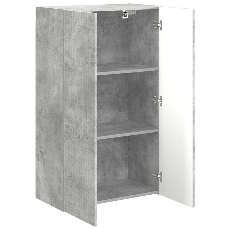 Casa si Gradina - Mobilier - Comode si corpuri - Comode - Dulap TV de perete Pe perete Gri din beton 59,5 x 31 x 100 cm - Infinity.ro