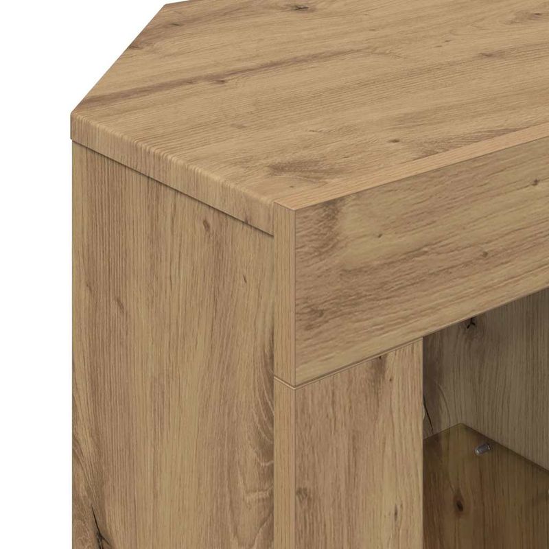 Casa si Gradina - Mobilier - Comode si corpuri - Comode - Sifonier LED pentru TV coltar Stejar Artizanal 108 x 40 x 50 cm - Infinity.ro