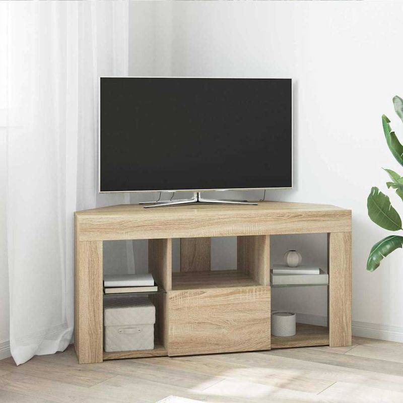 Casa si Gradina - Mobilier - Comode si corpuri - Comode - Sifonier LED pentru TV coltar Stejar Sonoma 102 x 40 x 50 cm - Infinity.ro