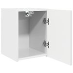Casa si Gradina - Mobilier - Comode si corpuri - Comode - Dulap TV de perete Pe perete 2 pcs Alb Lucios 30 x 31 x 40 cm - Infinity.ro