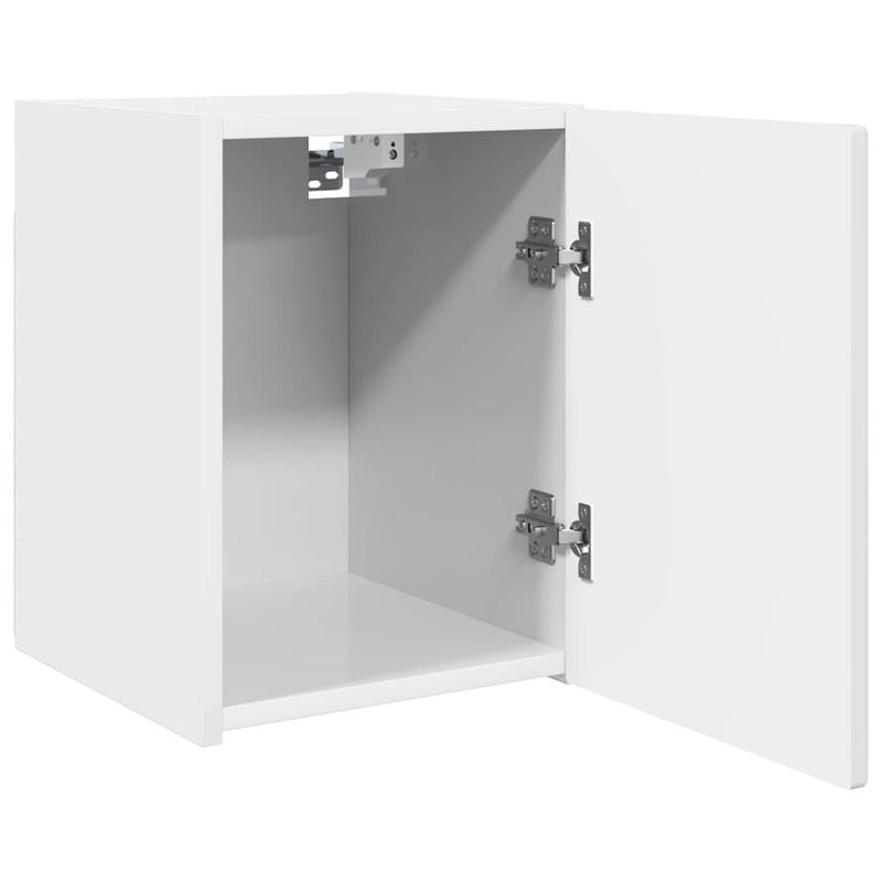 Casa si Gradina - Mobilier - Comode si corpuri - Comode - Dulap TV de perete Pe perete 2 pcs Alb Lucios 30 x 31 x 40 cm - Infinity.ro