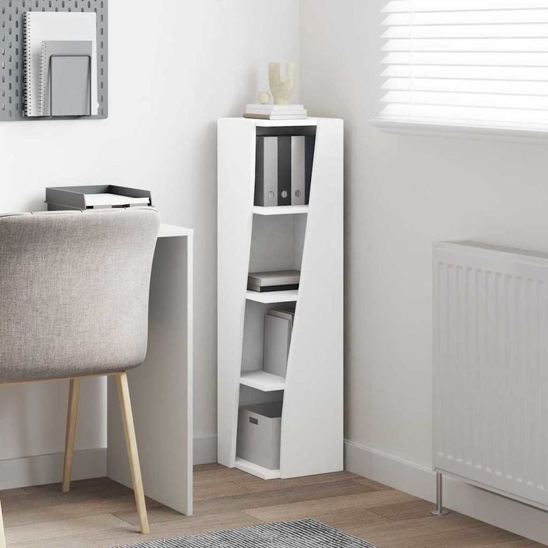 Casa si Gradina - Mobilier - Dulapuri si sifoniere - Dulapuri - Dulap de colt Alb 27,5x27x102cm Lemn compozit - Infinity.ro