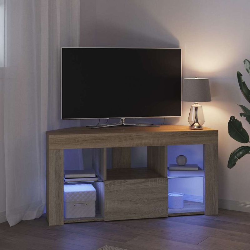 Casa si Gradina - Mobilier - Comode si corpuri - Comode - Sifonier LED pentru TV coltar Stejar Sonoma 102 x 40 x 50 cm - Infinity.ro