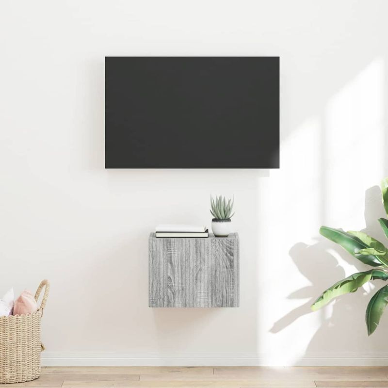 Casa si Gradina - Mobilier - Comode si corpuri - Comode - Dulap TV de perete Gri Sonoma 60 x 31 x 29.5 cm Lemn compozit - Infinity.ro