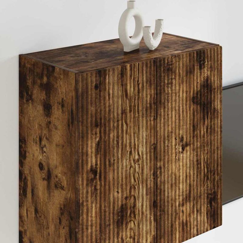 Casa si Gradina - Mobilier - Comode si corpuri - Comode - Dulap TV de perete Pe perete Stejar fumuriu 59,5 x 31 x 60 cm - Infinity.ro