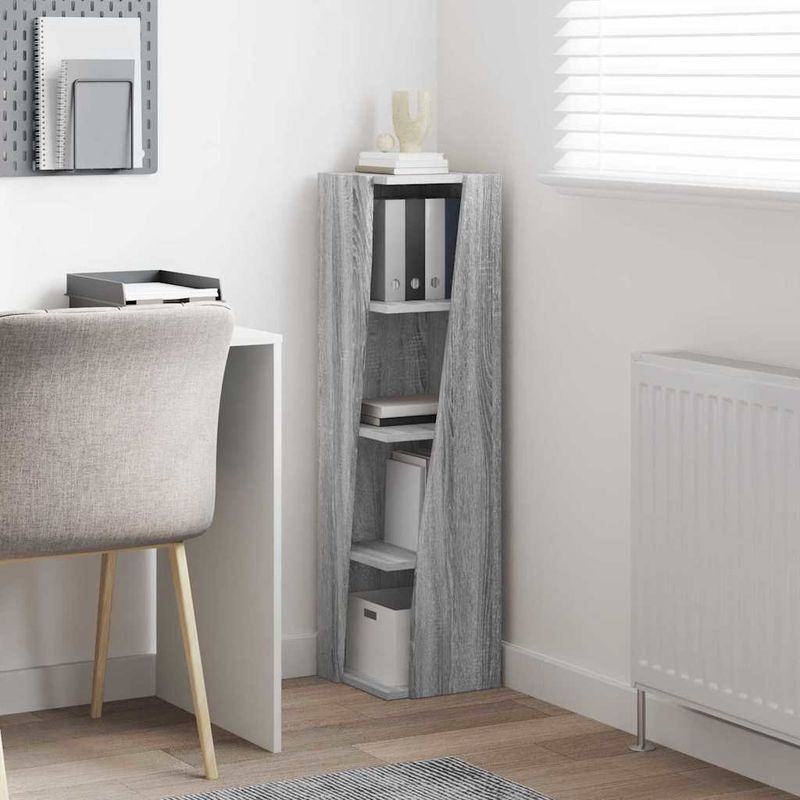 Casa si Gradina - Mobilier - Dulapuri si sifoniere - Dulapuri - Dulap de colt Alb 27,5x27x102cm Lemn compozit - Infinity.ro