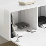 Casa si Gradina - Mobilier - Comode si corpuri - Comode - Dulap TV de perete Pe perete 2 pcs Alb Lucios 60 x 31 x 29.5 cm - Infinity.ro