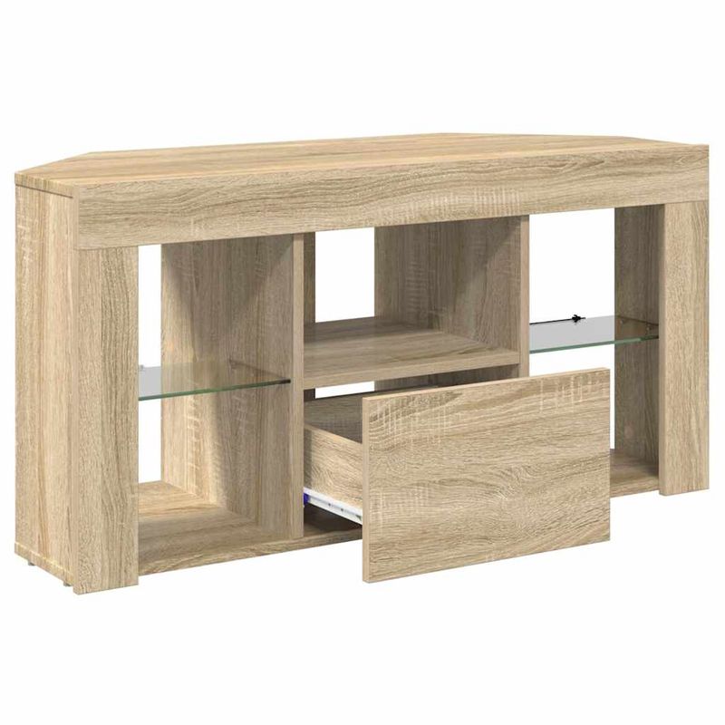 Casa si Gradina - Mobilier - Comode si corpuri - Comode - Sifonier LED pentru TV coltar Stejar Sonoma 102 x 40 x 50 cm - Infinity.ro