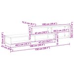 Casa si Gradina - Mobilier - Comode si corpuri - Comode - SuportTVdeperete 150x25x28,5cm Lemn compozit - Infinity.ro