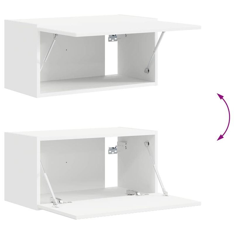 Casa si Gradina - Mobilier - Comode si corpuri - Comode - Dulap TV de perete 2 pcs Alb 60 x 31 x 29.5 cm Lemn compozit - Infinity.ro