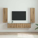Casa si Gradina - Mobilier - Comode si corpuri - Comode - Dulap TV de perete 2 pcs Stejar artizanal 30 x 31 x 100 cm - Infinity.ro