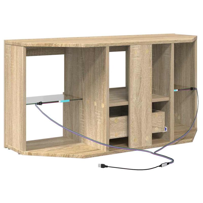 Casa si Gradina - Mobilier - Comode si corpuri - Comode - Sifonier LED pentru TV coltar Stejar Sonoma 102 x 40 x 50 cm - Infinity.ro
